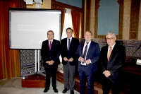 De izquierda a derecha, Jos Manuel Pastor, Jos Carlos Gmez Villamandos, Francisco Luis Crdoba y Joaqun Alds en la presentacin del estudio. 