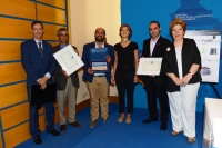 Carlos Caasveras (el tercero por la izquierda), en la foto de familia con autoridades y premiados