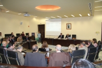 Jos Carlos Gmez Villamandos y Enrique Quesada durante la inauguracin de la jornada