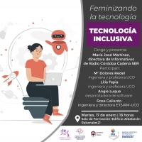 Cartel de la tertulia &quot;Tecnología inclusiva&quot;