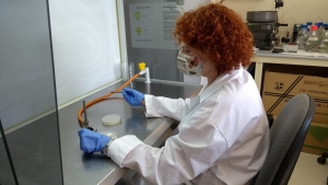 La investigadora Inmaculada Garrido en el laboratorio